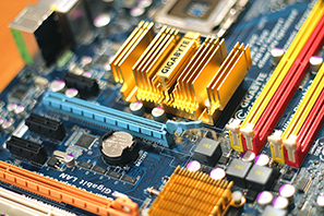 Close-up image of circuit board components
