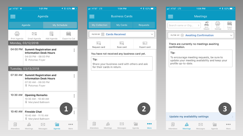 mobile app interface