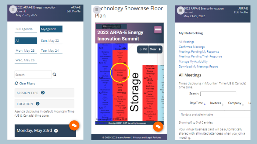 2022 ARPA-E Summit Mobile App Blog Three Favorite Features