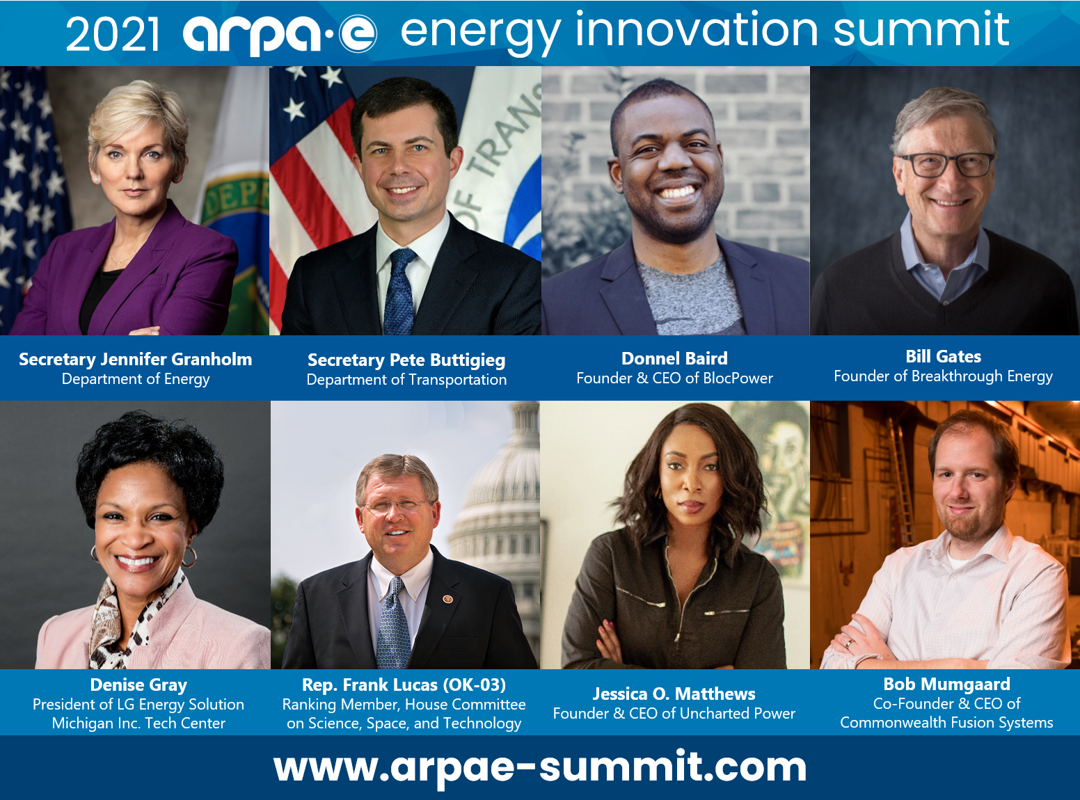 ARPA-E 2021 Virtual Summit Speakers Group One